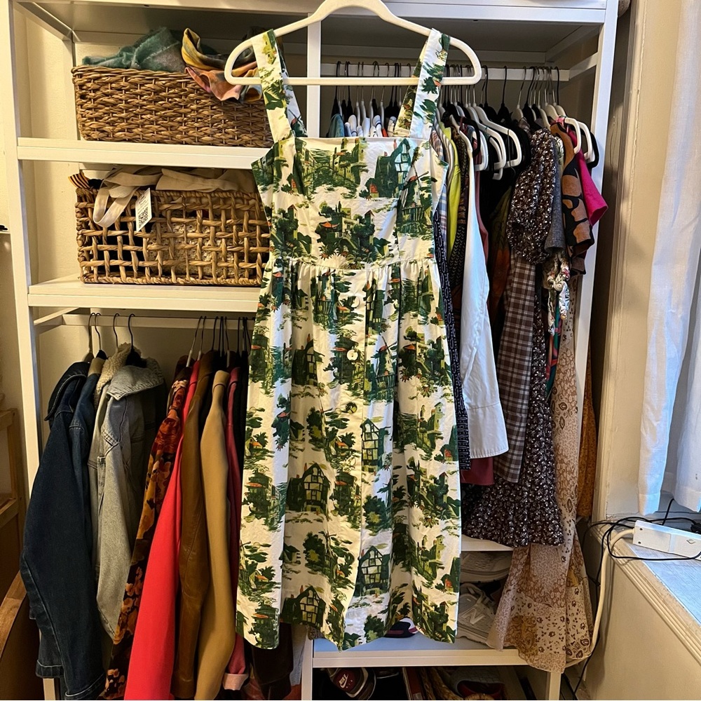 Cara Cara Green Print Pattern Dress